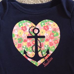 6-9 month Girl’s navy Nautica onesie